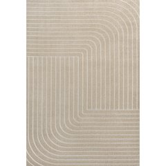 Minimalist Angle Geometric Beige/Cream 5 ft. x 8 ft. Indoor/Outdoor Area Rug