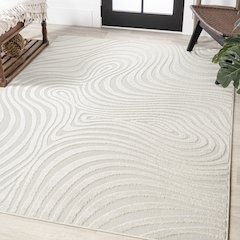 Maribo High-Low Abstract Groovy Striped   Indoor/Outdoor  Rug