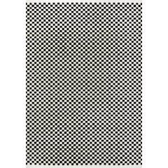 Finn High-Low Modern Minimalist Checkered Monotone Black/White Area Rug