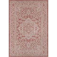 Sinjuri Medallion Textured Weave Indoor/Outdoor Area Rug