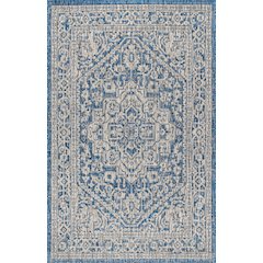 Sinjuri Medallion Textured Weave Indoor/Outdoor Area Rug