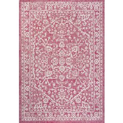 Malta Bohemian Medallion Textured Weave Indoor/Outdoor Area Rug