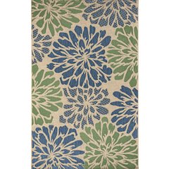 Zinnia Modern Floral Textured Weave Indoor/Outdoor Area Rug