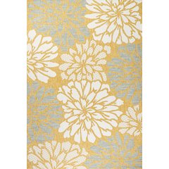 Zinnia Modern Floral Textured Weave Indoor/Outdoor Area Rug
