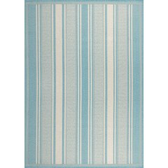 Haynes Modern Double Stripe Indoor/Outdoor Area Rug
