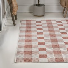 Darcy Traditional Geometric Bold Gingham Indoor/Outdoor Area Rug