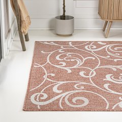 Maribel Traditional Classic All-Over Scroll Indoor/Outdoor Area Rug
