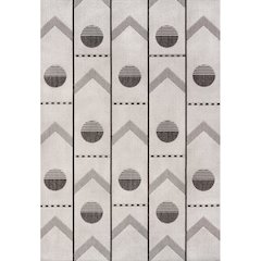 Soren Modern Geometric Cream/Black 5 ft. x 8 ft. Indoor/Outdoor Area Rug