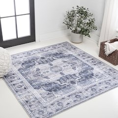 Alanya Ornate Medallion Machine-Washable Area Rug