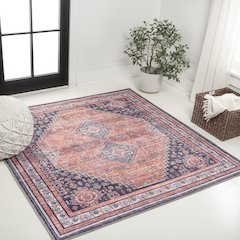 Dalyan Geometric Medallions Machine-Washable Area Rug