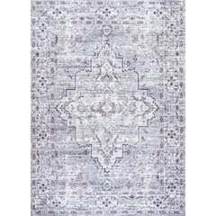 Didim Boho Gray Medallion Washable Indoor/Outdoor Area Rug