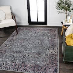 Victoria Ornate Persian All-Over Machine-Washable Area Rug