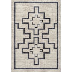 Ashkii Minimalist Medallion Machine Washable Area Rug