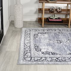 Bausch Bohemian Distressed Chenille Machine-Washable Area Rug
