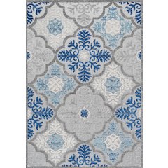 Cassis Ornate Ogee Trellis High-Low Indoor/Outdoor Area Rug