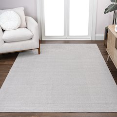 Cole Modern Minimalist Pinstripe High-Low Area Rug