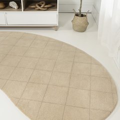 Bean Modern Plaid Grid Handwoven Wool Area Rug