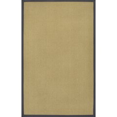 Camden Farmhouse Cottage Border Jute Natural/Dark Gray 8 ft. x 10 ft. Area Rug