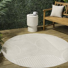 Nordby High-Low Geometric Arch Scandi Striped  Indoor/Outdoor  Rug