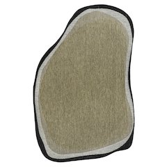 Brown/Black 8 ft. x 10 ft. Indoor/Outdoor Shaped Area Rug