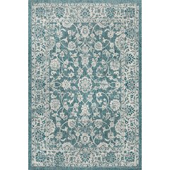 Tela Bohemian Textured Weave Floral Indoor/Outdoor Area Rug