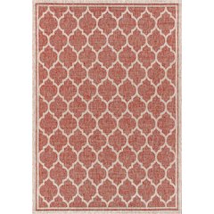 Trebol Moroccan Trellis Textured Weave Indoor/Outdoor Area Rug