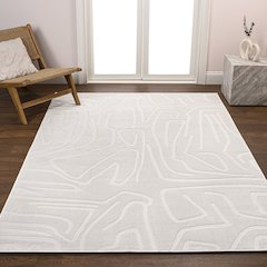 Alcina Modern Scandinavian Graphic Lines High-Low Area Rug