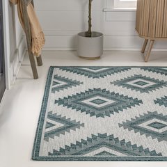 Lior Geometric Moroccan Diamond Indoor/Outdoor Area Rug