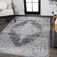 Regis Bohemian Medallion Machine-Washable Area Rug