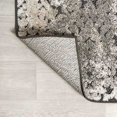 Duenas High-Low Shabby Damask Area Rug