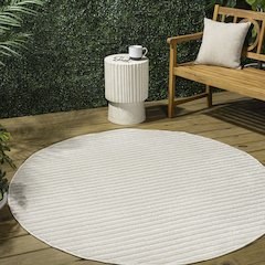 Aarhus High-Low Minimalist Scandi Striped  Indoor/Outdoor  Rug