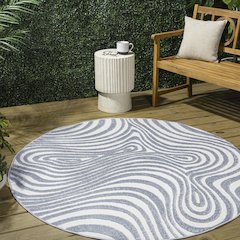 Maribo High-Low Abstract Groovy Striped  Indoor/Outdoor  Rug