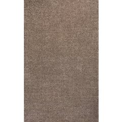Haze Solid Low Pile Area Rug Brown