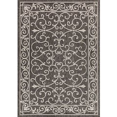 Charleston Vintage Filigree Textured Weave Indoor/Outdoor Area Rug