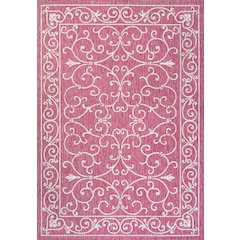 Charleston Vintage Filigree Textured Weave Indoor/Outdoor Area Rug