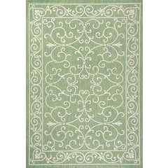 Charleston Vintage Filigree Textured Weave Indoor/Outdoor Area Rug