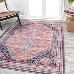 Dalyan Geometric Medallions Machine-Washable Area Rug