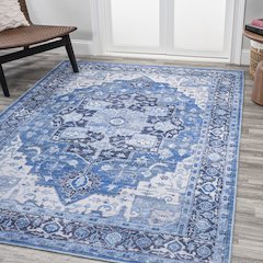 Maris Ornate Medallion Machine-Washable Area Rug