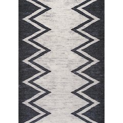 Siksak Modern Chevron Border Area Rug