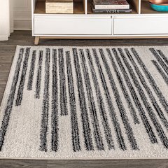 Khalil Modern Berber Stripe Area Rug