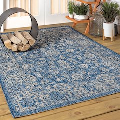 Tela Bohemian TetuWeave FloralIndoor/Outdoor  Rug