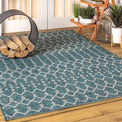 Ourika Moroccan Geometric TetuWeaveIndoor/Outdoor  Rug