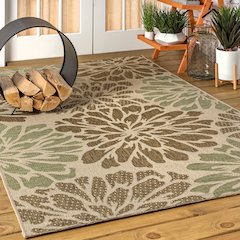 Zinnia Modern Floral TetuWeaveIndoor/Outdoor  Rug