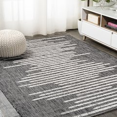 Zolak Berber Stripe GeometricIndoor/Outdoor  Rug