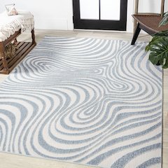 Maribo High-Low Abstract Groovy Striped   Indoor/Outdoor  Rug