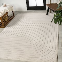 Odense High-Low Minimalist Angle GeometricIndoor/Outdoor  Rug