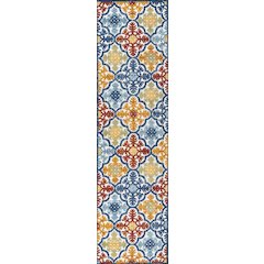 Cassis Ornate Ogee Trellis High-Low Indoor/Outdoor Area Rug