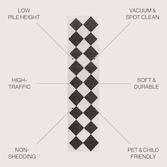Draper Classic Geometric Diamond Pattern Runner Rug