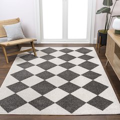 Draper Classic Geometric Diamond Pattern Area Rug