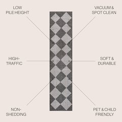Draper Classic Geometric Diamond Pattern Runner Rug